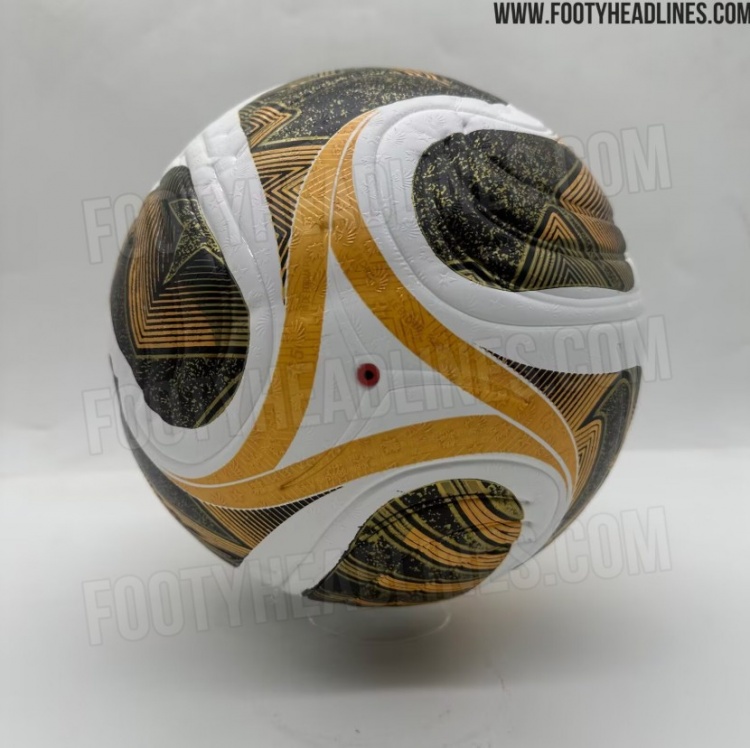 2026世界杯决赛用球谍照曝光 白底金黑配色延续传统