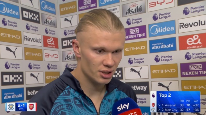 哈兰德B席赛后谈争冠 每场都是决赛保持谦逊