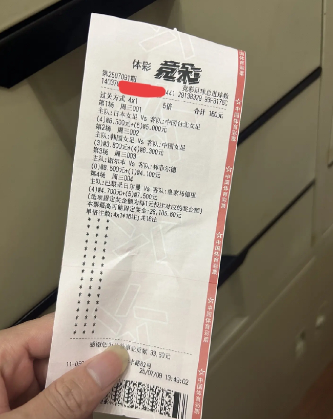 世俱杯巴黎4-0皇马催生55倍比分神单 224元斩获1.14万