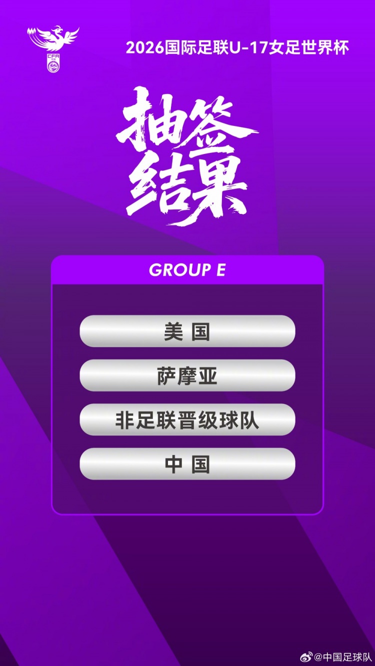 U17女足世界杯分组揭晓 中国与美国萨摩亚同处E组 U17女足世界杯分组揭晓 中国与美国萨摩亚同处E组